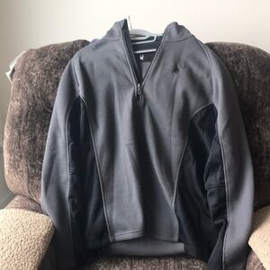 Spyder Gray and Black Quarter-Zip Pullover